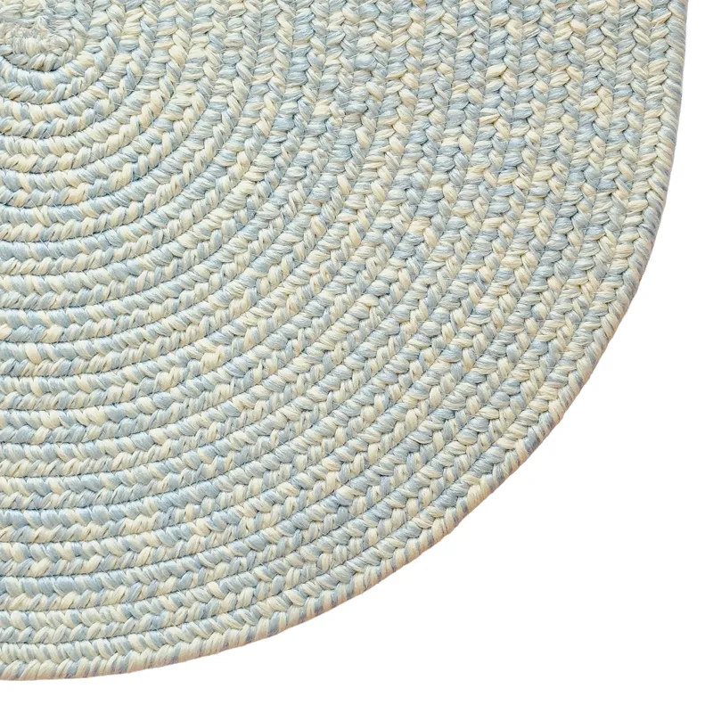Beach Barn Tweed Baby Blue Oval Rug - 7\' x 9\'