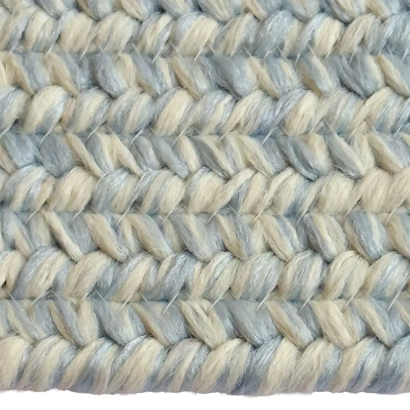 Beach Barn Tweed Baby Blue Oval Rug - 7\' x 9\'