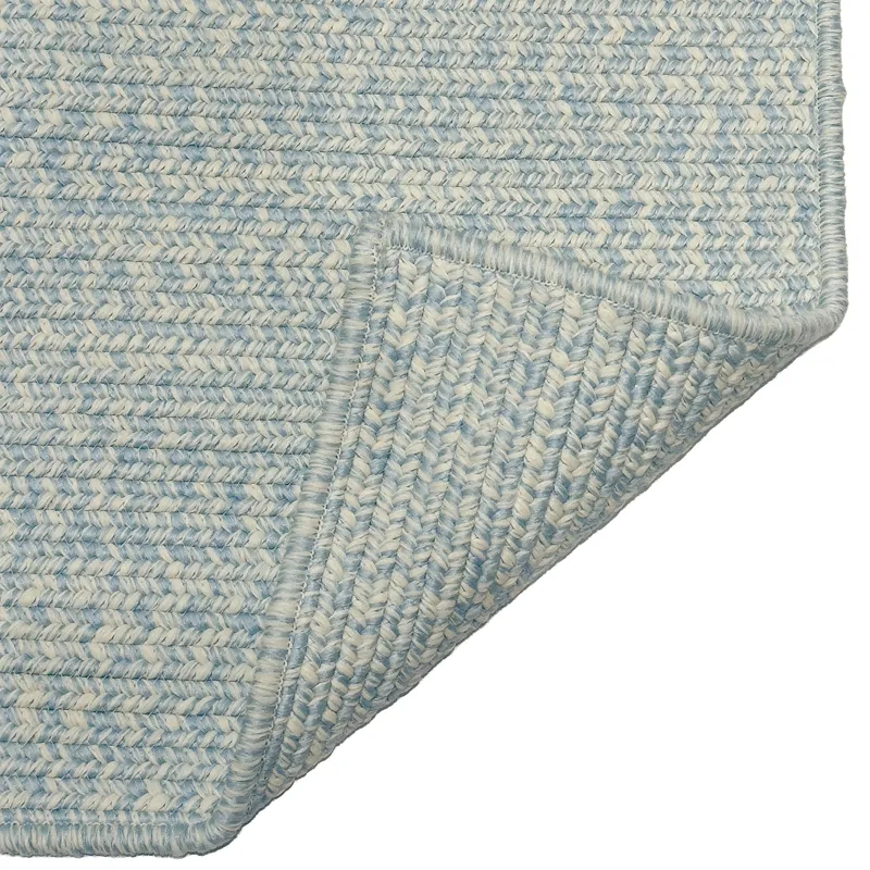 Beach Barn Tweed Baby Blue Cross Sewn Rectangle Rug - 9\'2\" x 13\'2\"