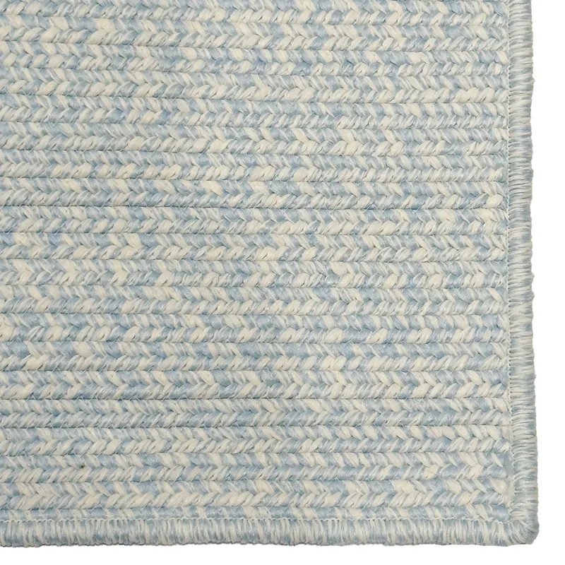 Beach Barn Tweed Baby Blue Cross Sewn Rectangle Rug - 9\'2\" x 13\'2\"