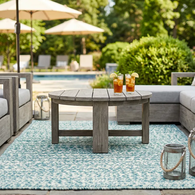 Beach Barn Tweed Lake Cross Sewn Rectangle Rug - 7\' x 9\'