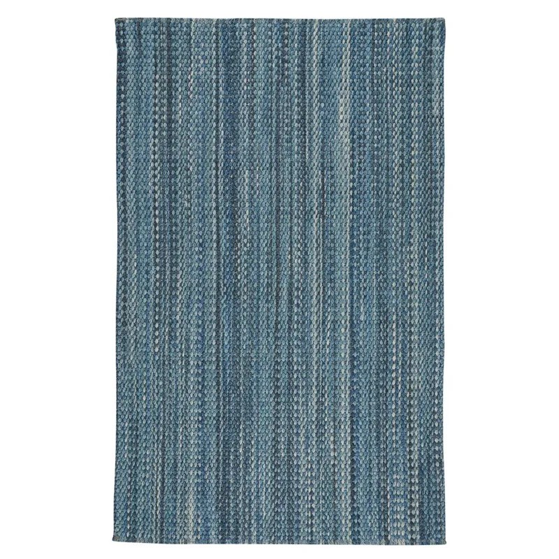Worthington Lake Blue Vertical Stripe Rectangle Rug - 2\' x 8\'