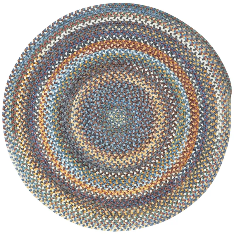 American Legacy Slate Blue Round Rug - 1\'3\" x 1\'3\"