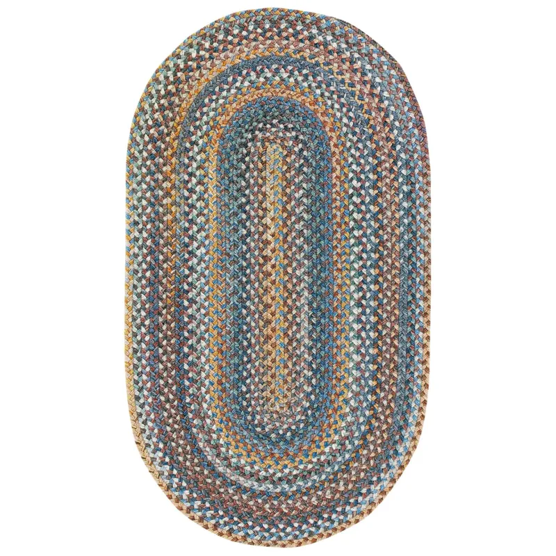 American Legacy Slate Blue Oval Rug - 4\' x 6\'