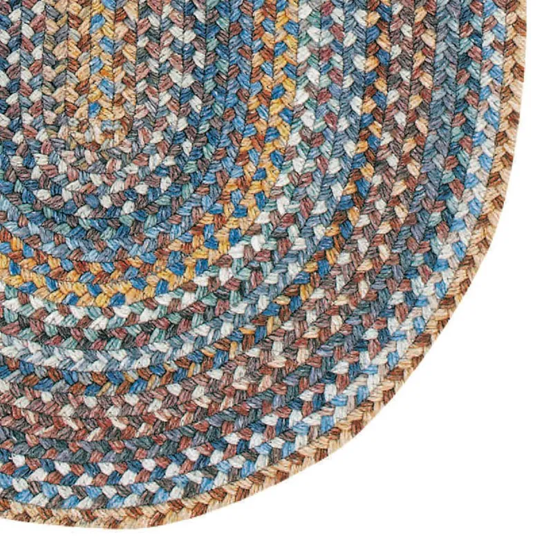 American Legacy Slate Blue Oval Rug - 4\' x 6\'