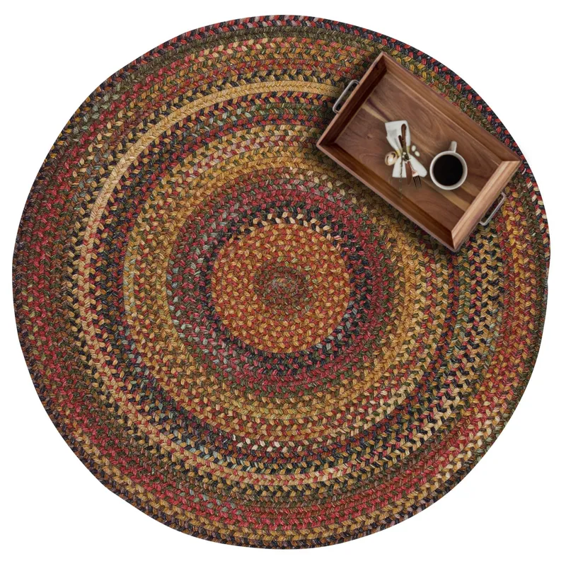 American Legacy Antique Multi Round Rug - 1\'3\" x 1\'3\"