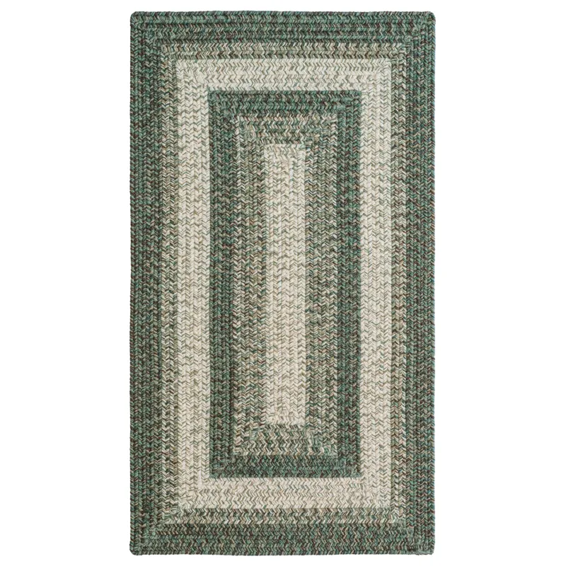 Sturbridge Balsam Green Concentric Rectangle Rug - 1\'8\" x 2\'6\"