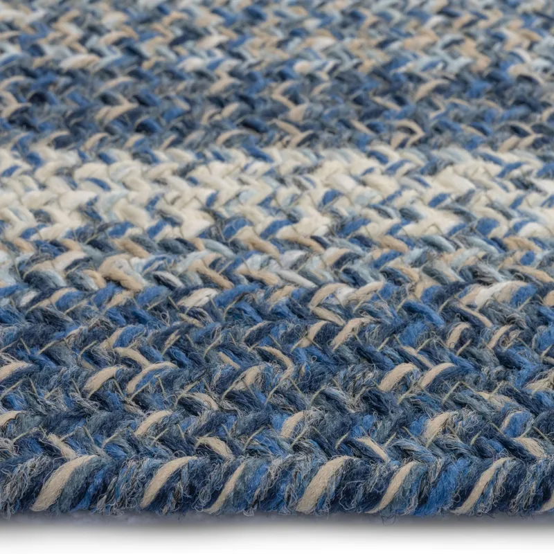 Sturbridge Lake Blue Oval Rug - 5\' x 8\'