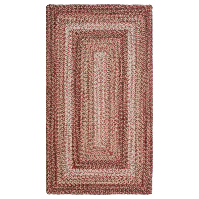Sturbridge Maple Red Concentric Rectangle Rug - 7\' x 9\'