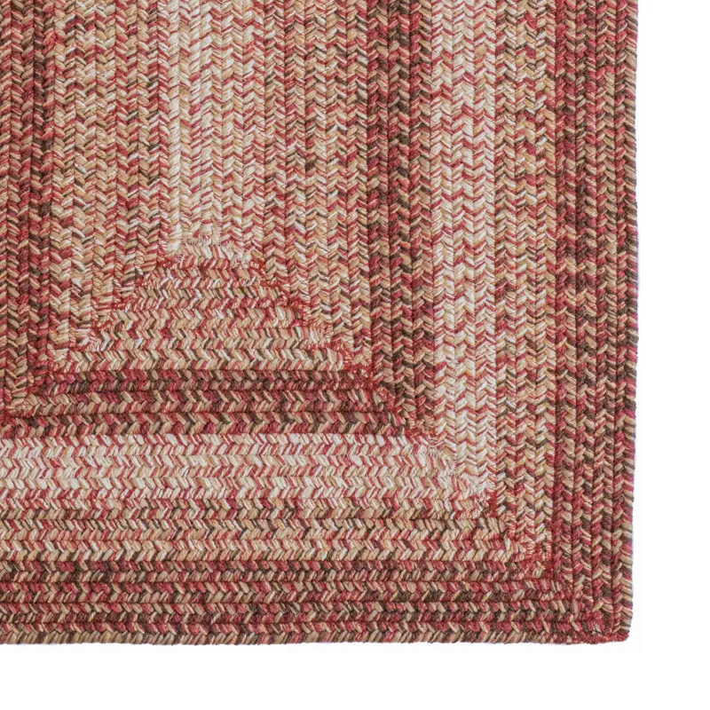 Sturbridge Maple Red Concentric Rectangle Rug - 7\' x 9\'