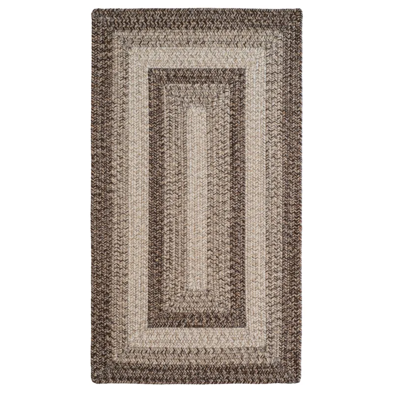 Sturbridge Berkshire Brown Concentric Rectangle Rug - 9\'6\" x 9\'6\"