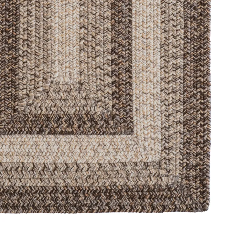Sturbridge Berkshire Brown Concentric Rectangle Rug - 9\'6\" x 9\'6\"