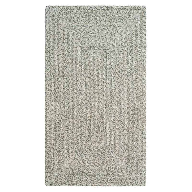 Stockton Light Green Concentric Rectangle Rug - 2\' x 8\'