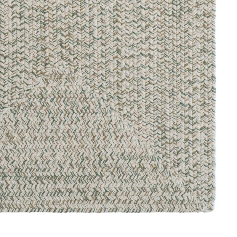 Stockton Light Green Concentric Rectangle Rug - 2\' x 8\'