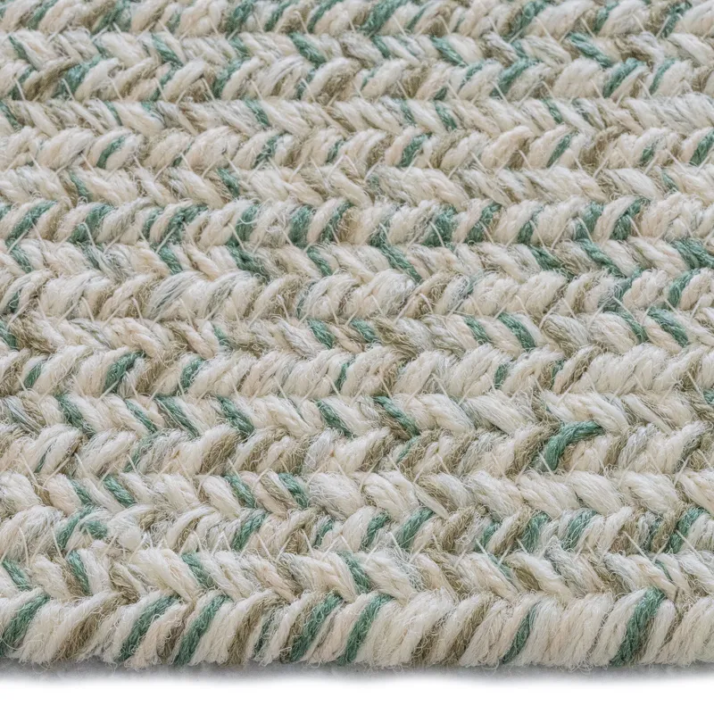 Stockton Light Green Concentric Rectangle Rug - 2\' x 8\'