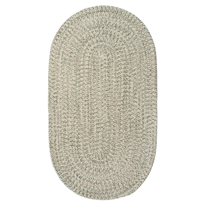 Stockton Light Green Oval Rug - 7\' x 9\'