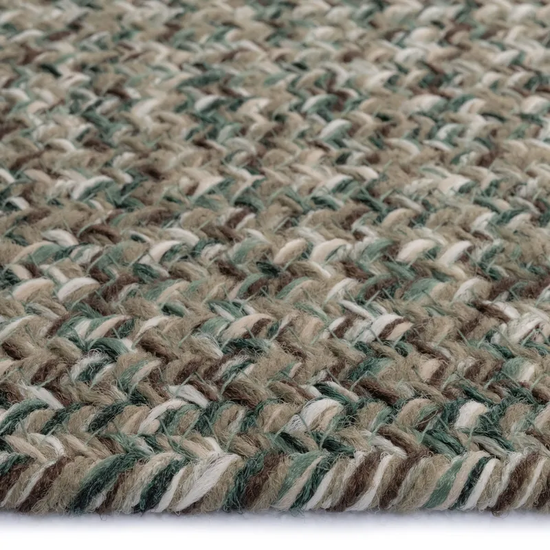 Stockton Medium Green Oval Rug - 7\' x 9\'