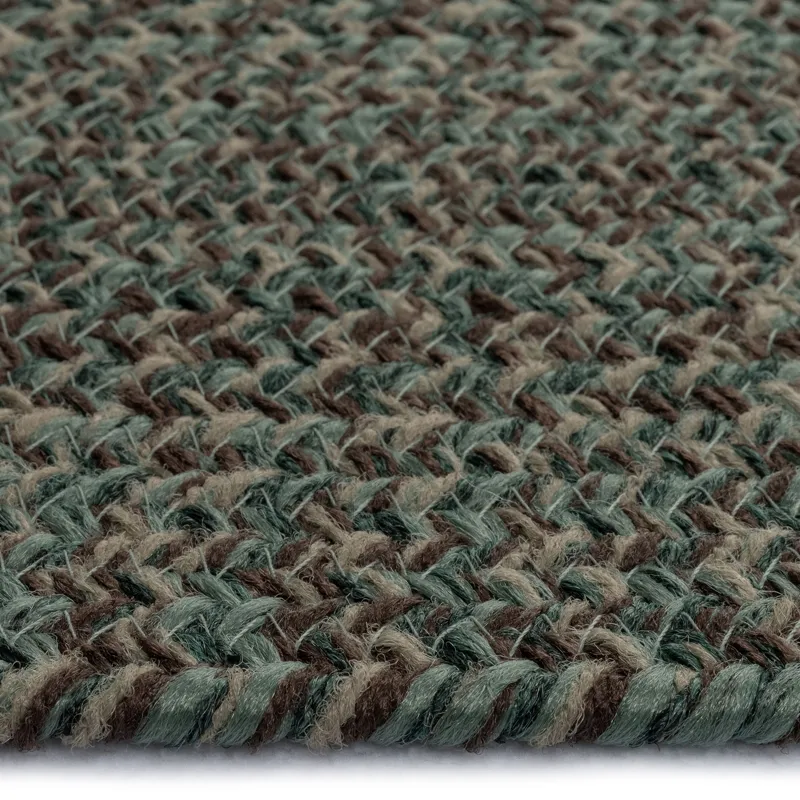 Stockton Dark Green Oval Rug - 7\' x 9\'