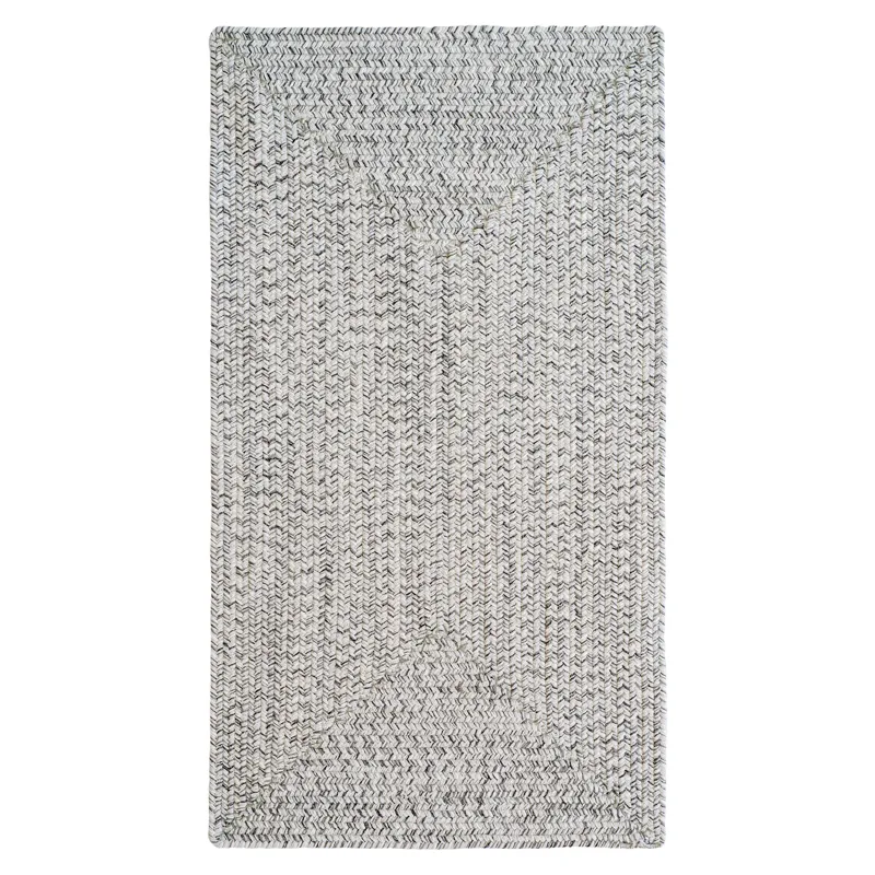 Stockton Light Gray Concentric Rectangle Rug - 3\' x 3\'