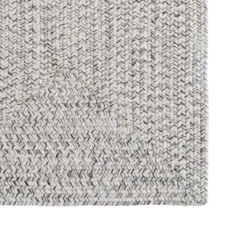 Stockton Light Gray Concentric Rectangle Rug - 3\' x 3\'