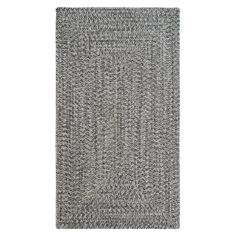 Stockton Medium Gray Concentric Rectangle Rug - 3\' x 3\'