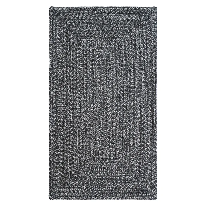Stockton Dark Gray Concentric Rectangle Rug - 7\' x 9\'