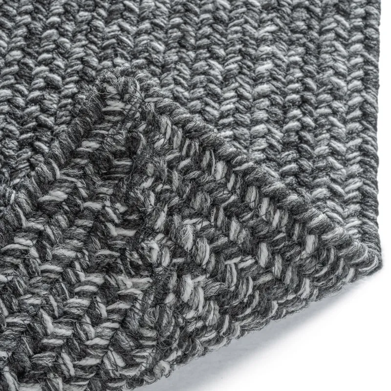 Stockton Dark Gray Concentric Rectangle Rug - 7\' x 9\'