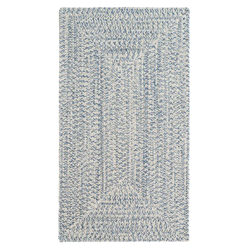 Stockton Light Blue Concentric Rectangle Rug - 8\'6\" x 8\'6\"