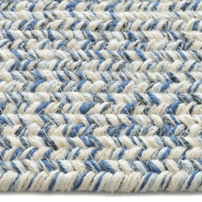 Stockton Light Blue Concentric Rectangle Rug - 8\'6\" x 8\'6\"