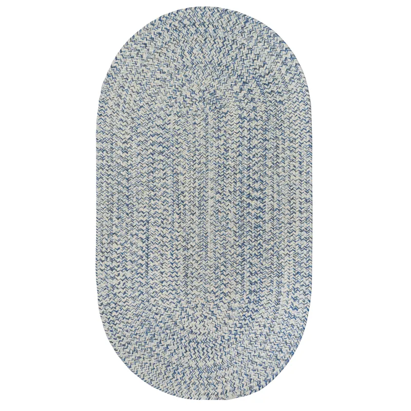 Stockton Light Blue Oval Rug - 9\'2\" x 13\'2\"