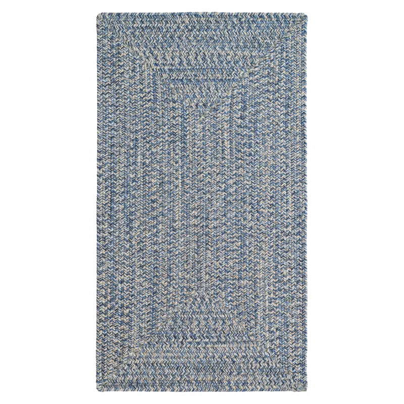 Stockton Medium Blue Concentric Rectangle Rug - 8\'6\" x 8\'6\"