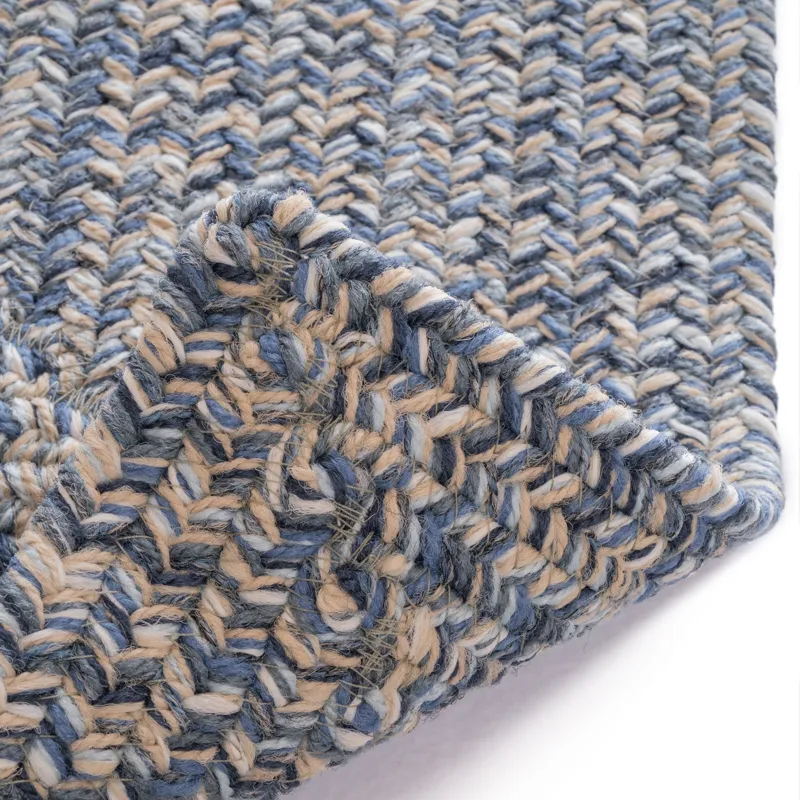 Stockton Medium Blue Concentric Rectangle Rug - 8\'6\" x 8\'6\"