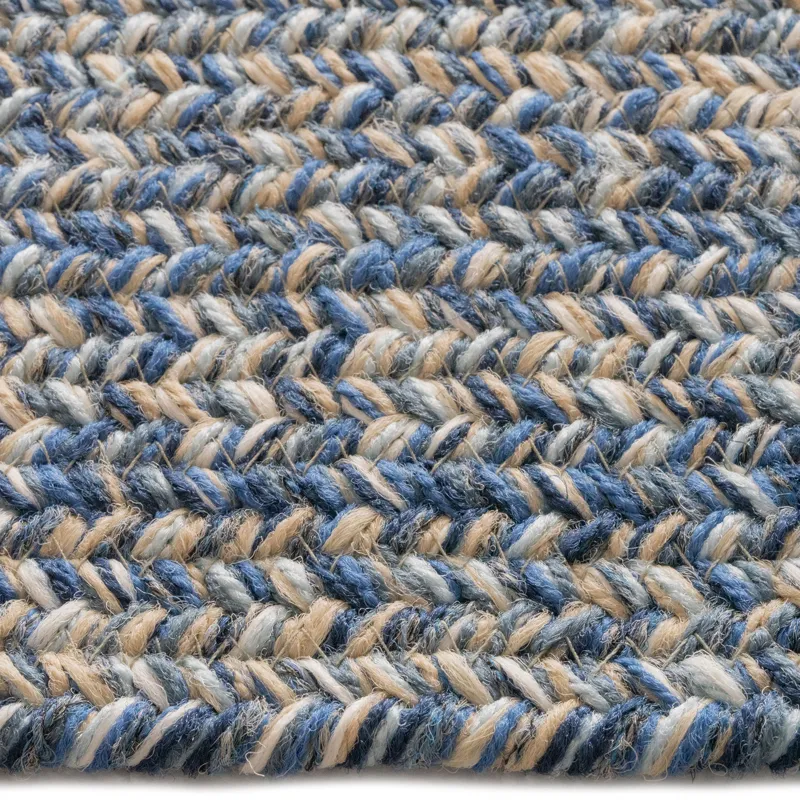 Stockton Medium Blue Concentric Rectangle Rug - 8\'6\" x 8\'6\"