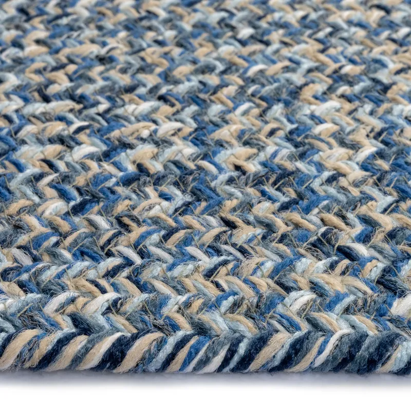 Stockton Medium Blue Oval Rug - 8\' x 11\'