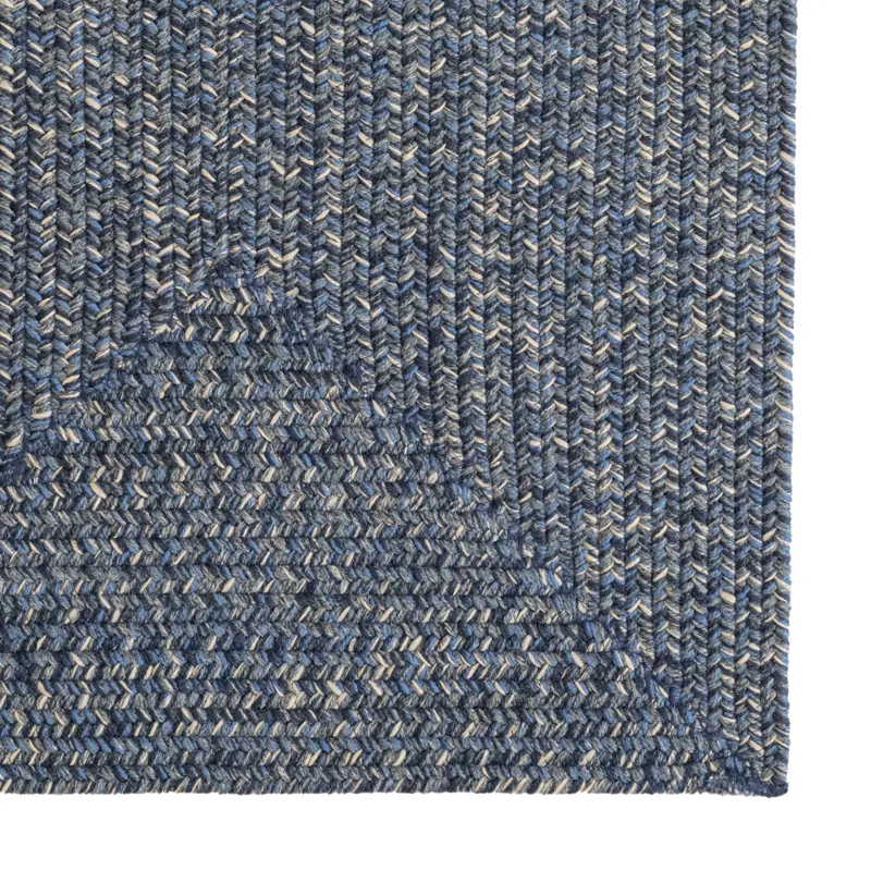 Stockton Dark Blue Concentric Rectangle Rug - 2\' x 3\'
