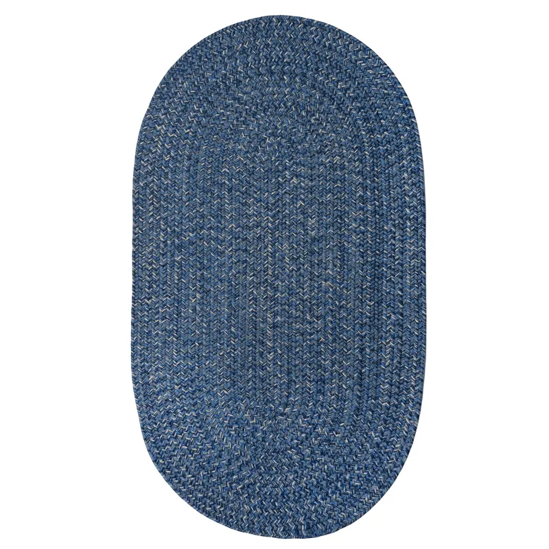 Stockton Dark Blue Oval Rug - 4\' x 6\'