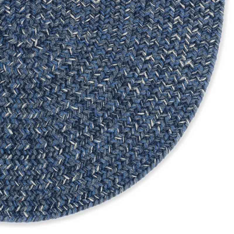 Stockton Dark Blue Oval Rug - 4\' x 6\'