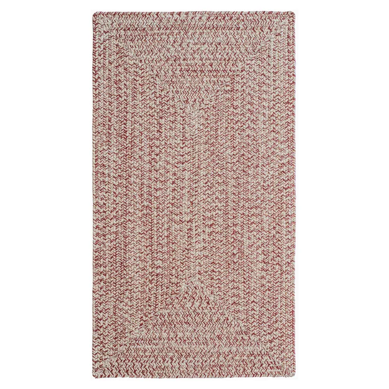 Stockton Light Red Concentric Rectangle Rug - 9\'2\" x 13\'2\"
