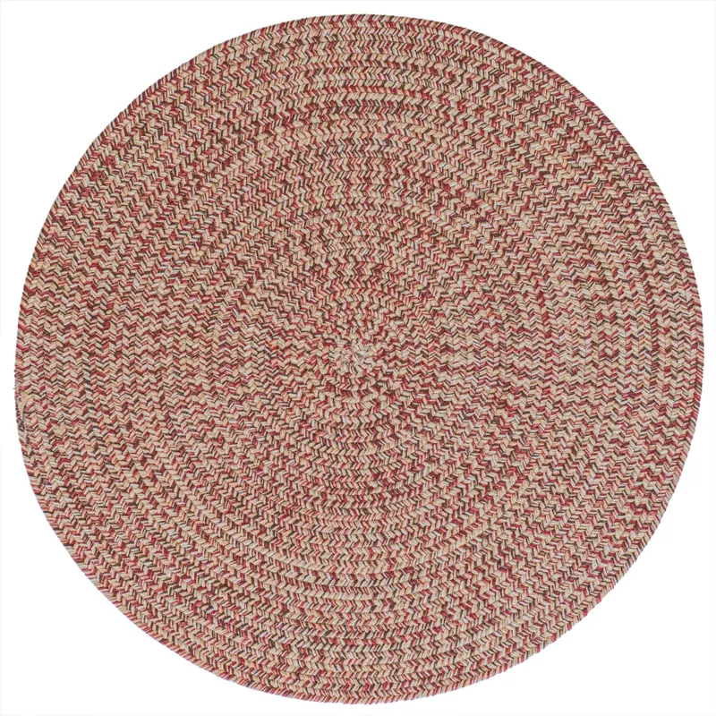 Stockton Medium Red Round Rug - 9\'6\" x 9\'6\"