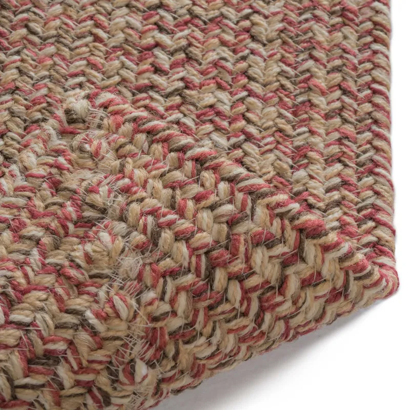 Stockton Medium Red Concentric Rectangle Rug - 5\' x 8\'