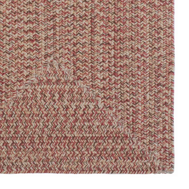 Stockton Medium Red Concentric Rectangle Rug - 5\' x 8\'