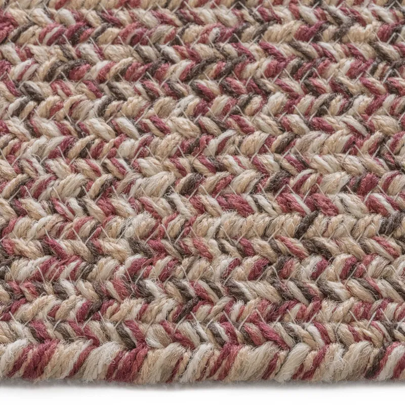 Stockton Medium Red Concentric Rectangle Rug - 5\' x 8\'