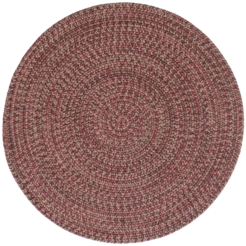 Stockton Dark Red Round Rug - 3\' x 3\'
