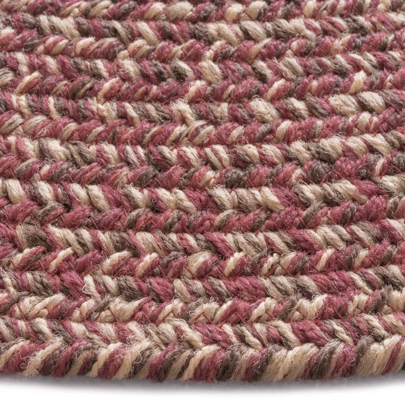Stockton Dark Red Round Rug - 3\' x 3\'