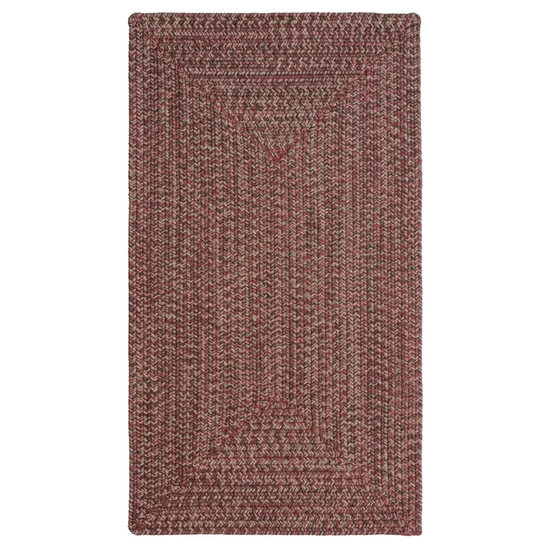 Stockton Dark Red Concentric Rectangle Rug - 7\' x 9\'