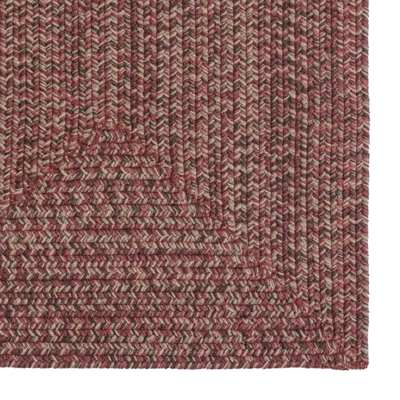 Stockton Dark Red Concentric Rectangle Rug - 7\' x 9\'