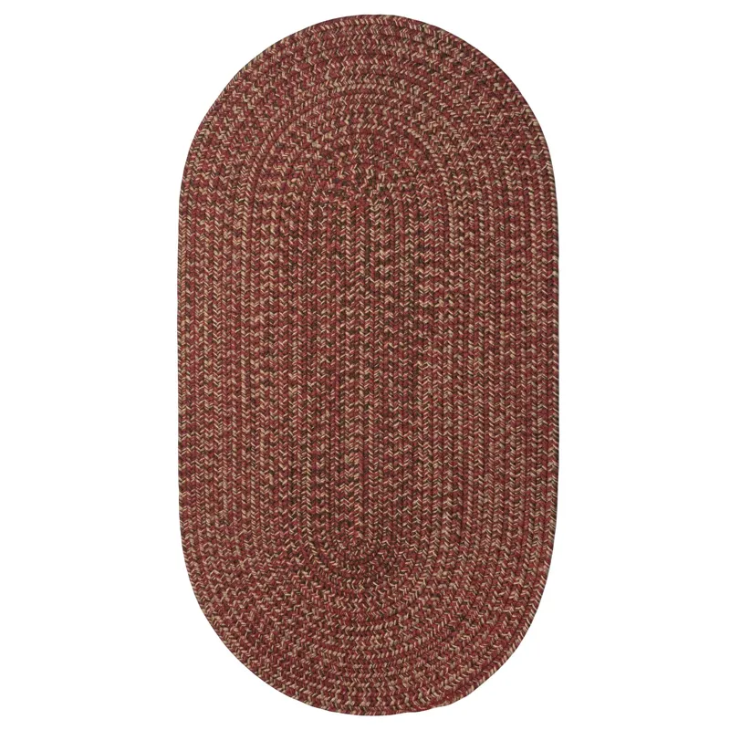 Stockton Dark Red Oval Rug - 2\'3\" x 9\'3\"