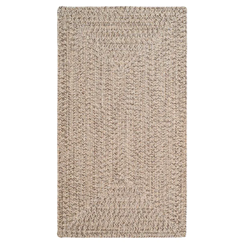 Stockton Medium Brown Concentric Rectangle Rug - 7\' x 9\'