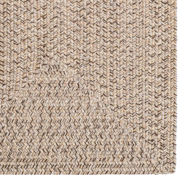 Stockton Medium Brown Concentric Rectangle Rug - 7\' x 9\'