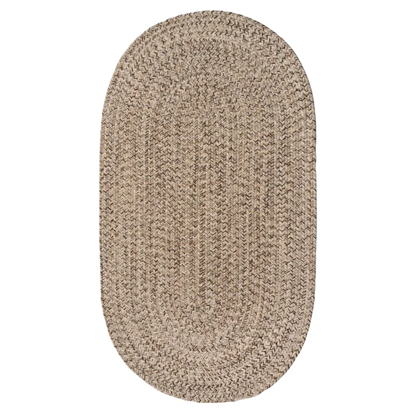 Stockton Medium Brown Oval Rug - 2\'3\" x 9\'3\"